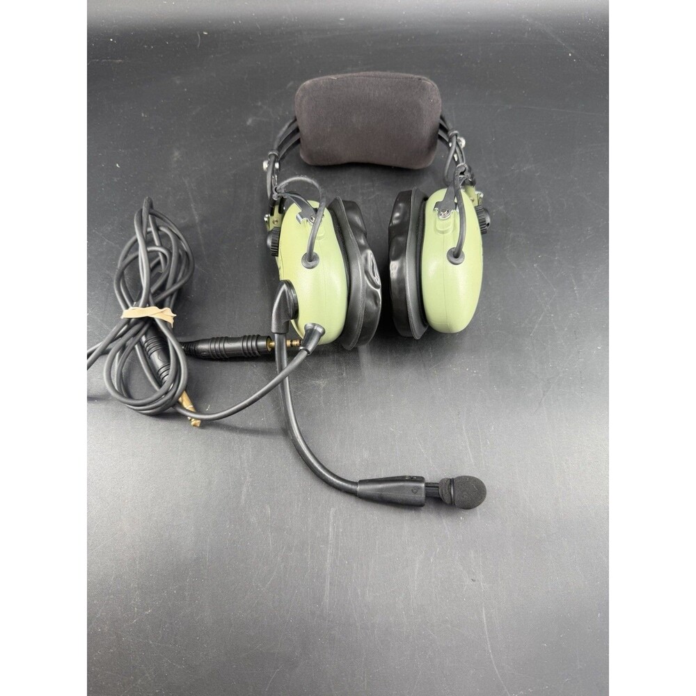 David Clark H10 13 S Aviation Headset Green Communication Pilot Over Ear Wired
